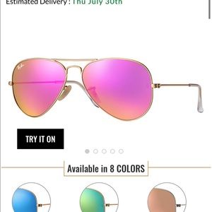 Pink aviator RayBans